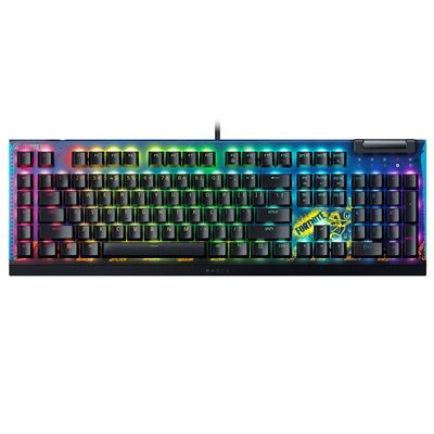 Razer BlackWidow V4 X Full Size Yellow Switch Wired Mechanical Gaming Keyboard - Fortnite Edition