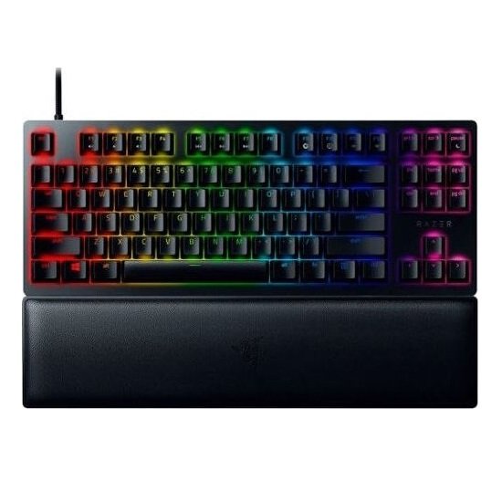 Razer Huntsman V2 Tenkeyless Optical Gaming Keyboard Clicky Optical Switch (Purple) - Black