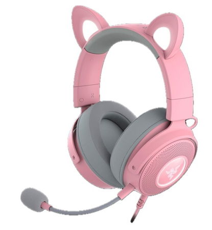 Razer Kraken Kitty V2 Pro Wired Stereo Headset with Interchangeable Ears - Quartz