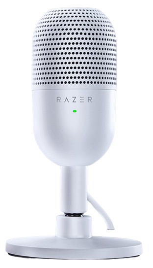 Razer Seiren V3 Mini Ultra-Compact USB Microphone with Tap-to-Mute - White