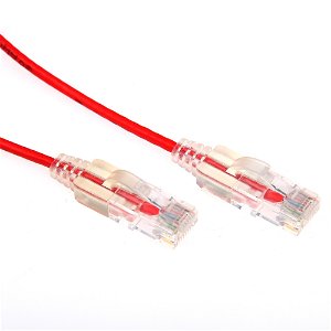 Dynamix 3m Red Cat6A Slimline 10G Component Level UTP Patch Lead