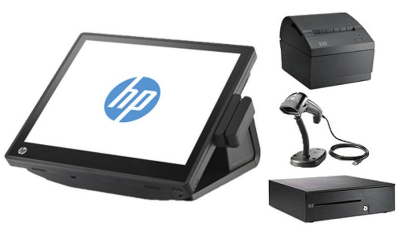 HP RP7 G540 POS Terminal With POS Ready 09 + Receipt Printer, Barcode Scanner & Cash Drawer