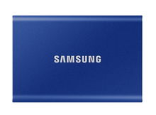view Samsung T7 1TB USB 3.2 Portable External Solid State Drive - Indigo Blue