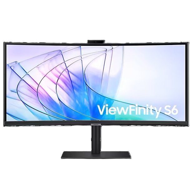 Samsung ViewFinity S65VC 34 Inch 3440 x 1440 5ms 100Hz Curved Monitor with Speakers, Webcam & USB Hub - HDMI, DisplayPort, USB-C