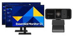 2x Samsung D300 24 Inch 1920 x 1080 FHD 5ms 100Hz IPS Gaming Monitor - HDMI, D-Sub + Webcam
