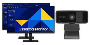 2x Samsung D300 24 Inch 1920 x 1080 FHD 5ms 100Hz IPS Gaming Monitor - HDMI, D-Sub + Webcam