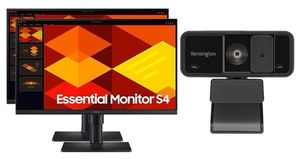 2x Samsung D400 27 Inch 1920 x 1080 FHD 5ms 100Hz IPS Monitor with USB Hub - HDMI, DisplayPort + Webcam
