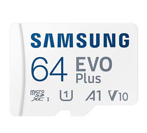 Samsung EVO Plus 64GB U1 V10 A1 MicroSD Card with Adapter - SPECIAL PRICE OFFER