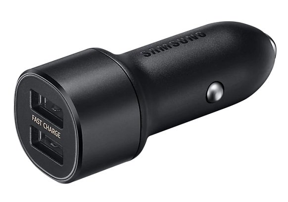 Samsung Fast Charging Dual Car Charger with Cable Combo - Black