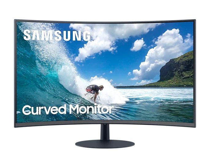 Samsung CT550 31.5 Inch 1920x1080 Full HD 4ms 75Hz 250nit 1000R VA Curved Monitor with Speakers - HDMI, DisplayPort, VGA