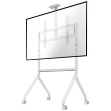 view Samsung Heavy Duty Mobile Cart Single Stand for 60 to 100 Inch Flat TVs or Monitors White - up to 90.9kg