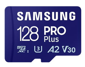 Samsung PRO Plus 128GB U3 V30 A2 microSD with Adapter