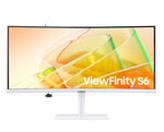 Samsung ViewFinity S65TC 34 Inch 3440x1440 UWQHD 5ms 100Hz Ultrawide VA Curved Monitor with Built-in Speaker - HDMI, DisplayPort, Thunderbolt 4, USB-A, RJ45