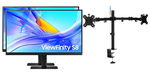 2x Samsung ViewFinity S80UD 27 Inch 3840 x 2160 5ms 60Hz IPS Monitor with USB Hub - HDMI, DisplayPort, USB-C - Special Combo Deal + Monitor Arm