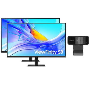 2x Samsung ViewFinity S80UD 32 Inch 3840 x 2160 5ms 60Hz VA Monitor with USB Hub - HDMI, DisplayPort, USB-C + Webcam