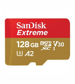 Sandisk Extreme 128GB Class 10 MicroSDXC with SD Adaptor
