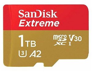 Sandisk Extreme 1TB Class 10 MicroSDXC with SD Adaptor