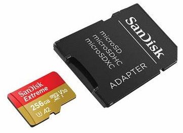 Sandisk Extreme 256 Class 10 MicroSDXC with SD Adaptor