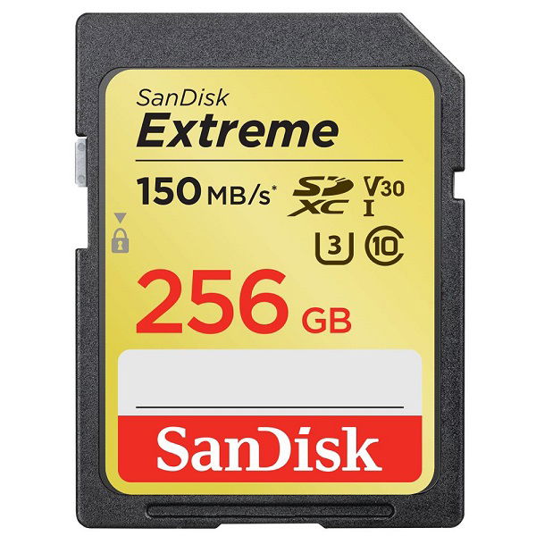 SanDisk Extreme 256GB Class 3 UHS-I SDXC Memory Card