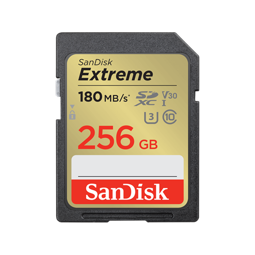 SanDisk Extreme 256GB SDXC U3 UHS-I Memory Card