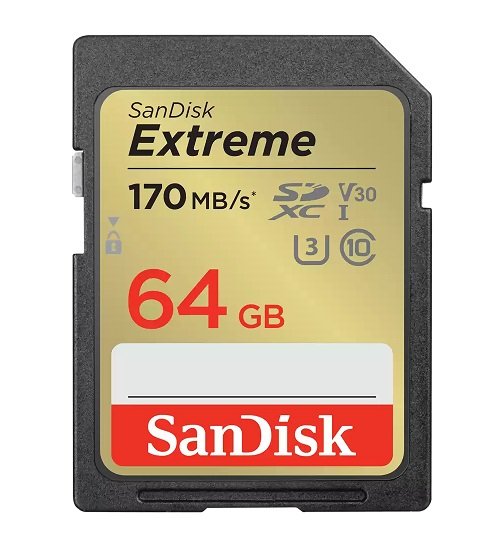 SanDisk Extreme 64GB SDXC U3 UHS-I Memory Card