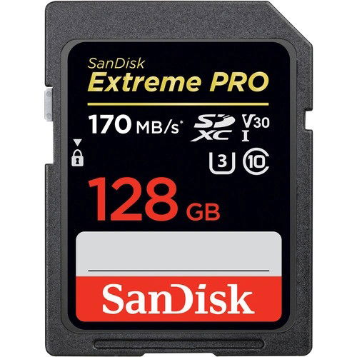 SanDisk Extreme Pro 128GB Class 3 UHS-I SDXC Memory Card