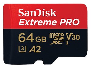 Sandisk Extreme Pro 64GB Class 10 MicroSDXC with SD Adaptor