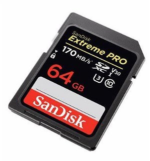 Sandisk Extreme Pro 64GB SDXC Class 10 SD Card