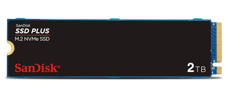 SanDisk SSD PLUS 2TB M.2 2280 PCIe NVMe Gen 3 Solid State Drive