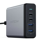 Satechi 108W 4-Port Desktop Charger with USB-C Power Delivery - Space Grey