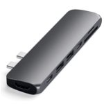 Satechi Aluminum USB Type-C Pro Multi-Port Hub with Memory Card Reader Space Grey - 1x HDMI, 1x Thunderbolt 3, 1x USB Type-C, 2x USB Type-A