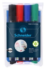 Schneider Maxx 290 Assorted Whiteboard Marker Wallet - 4 Pack