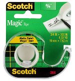 Scotch 105 19mm x 7.62m Magic Tape Dispenser Matte Finish - Clear