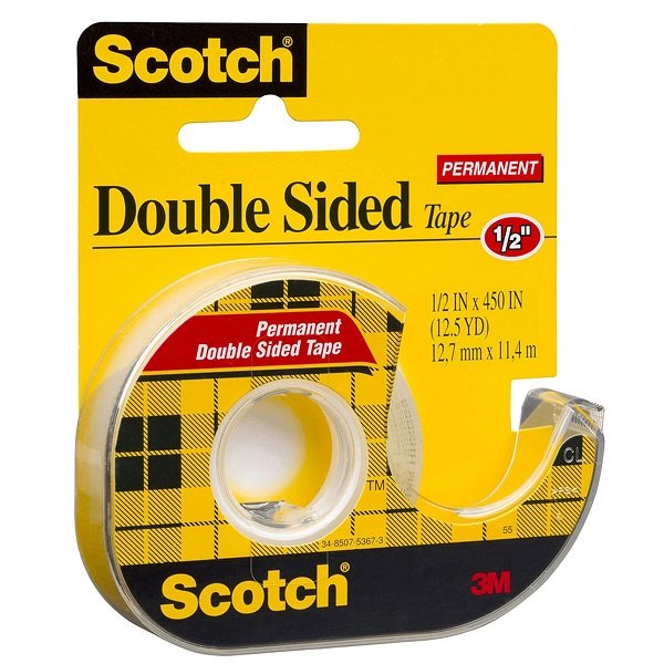 Scotch 137 12mm x 11.4m Double Sided Tape on Dispenser