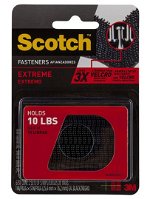 Scotch 25x76mm RF6731 Extreme Fasteners Black - 2 Pack