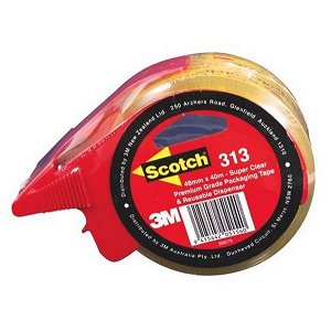 Scotch 313 48mm x 40m Super Clear Hangsell Sealing Tape with Dispenser