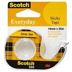 Scotch 500 18mm x 25m Everyday Sticky Tape on Dispenser