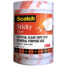view Scotch 502 18mm x 66m Sticky Tape - 8 Pack