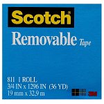 Scotch 811 19mm x 33m Removable Magic Tape