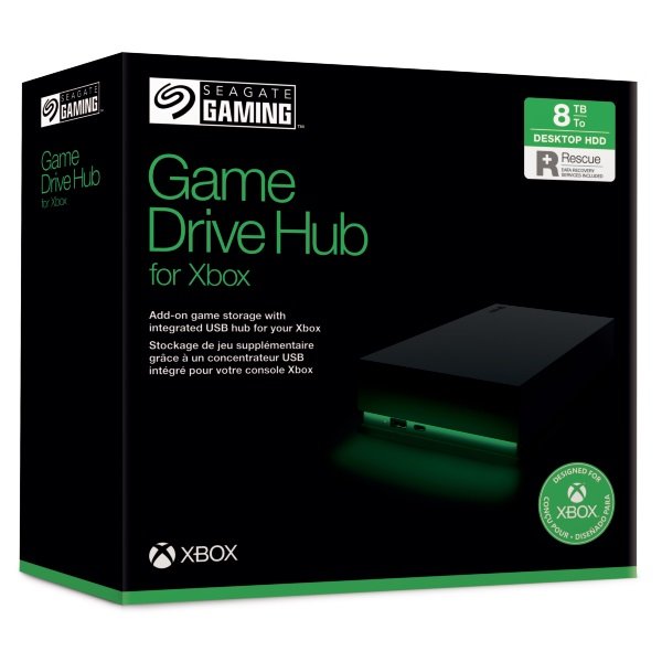 Seagate Game Drive Hub 8TB USB3.2 External Hard Drive for Xbox - Black