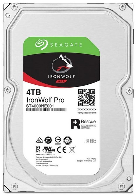 Seagate IronWolf Pro 4TB 7200rpm 128MB Cache 3.5 Inch SATA3 NAS Hard Drive