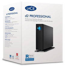 view Seagate LaCie d2 Professional 4TB USB-C External Hard Drive - Black