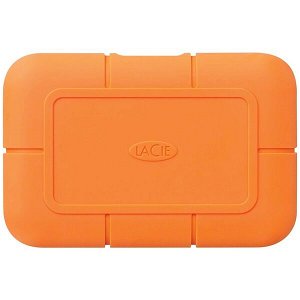 Seagate LaCie Rugged 2TB USB3.2 Type C Portable External Solid State Drive - Orange