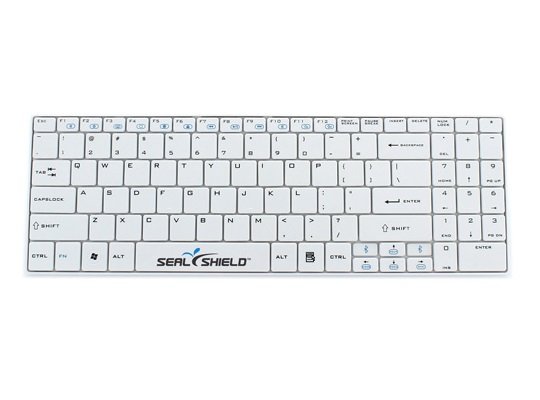 Seal Shield CleanWipe 99K IP68 Waterproof Bluetooth Wireless Keyboard - White