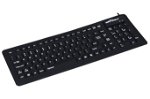 Seal Shield Flex Silicone Waterproof Wired Keyboard - Black