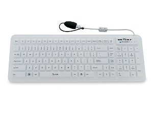 Seal Shield Glow 106K IP68 Waterproof USB Wired Keyboard - White