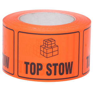 Sellotape 72mm x 100mm Top Stow Rippable Label Tape Black/Orange - 660 Labels