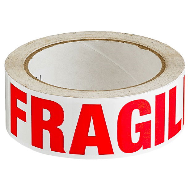 Sellotape 36mm x 66m Fragile Polypropylene Packaging Tape - Red/White