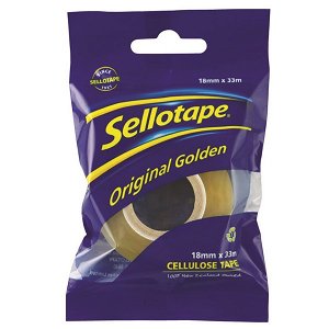 Sellotape 1100 18mm x 33m Cellulose Tape - Clear