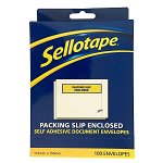 Sellotape 115mm x 155mm Packing Slip Enclosed Labelopes - 100 Pack